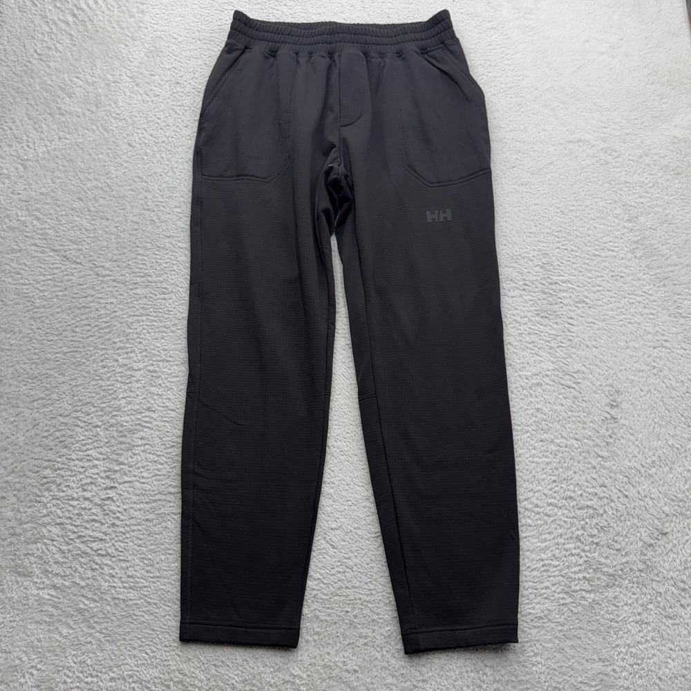 Helly Hansen Mens Black Active Grid Fleece Jogger Pants Size Medium Regular